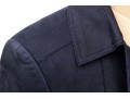 Akris Magnificent Navy Blue Fine Suede Moto Style Jacket, Size 10
