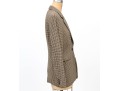 Giorgio Armani Classico Black, Brown And Tan Large Houndstooth Button Front Blazer, Size 42