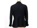 Chanel Boutique Vintage Black Wool And Silk Boucle Jacket And Skirt Suit, Size 44