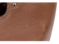 Tods Brown Pebbled Leather Top Handled Tote Bag