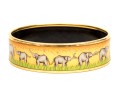 Hermès Striking Orange Toned Elephant Motif Bangle Bracelet, Please See Sizing Note