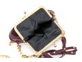 Giorgio Armani Lovely Burgundy Top Handled And Chain Motif Shoulder Purse