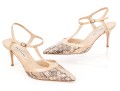 Manolo Blahnik Striking Tan Patent Leather 