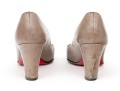 Christian Louboutin Classic Taupe Leather Pumps, Size 41 1/2
