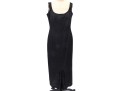 John Galliano Long Black Linen And Silk Tank Dress, Size 12