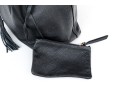 Courage B. Black Pebbled Leather Top Handled Tote Bag