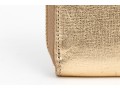 Ferragamo Striking Gold Metallic Leather Zip Wallet