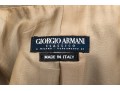 Giorgio Armani Vintage Black Label Tan Linen Button Front Blazer