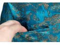 Emanuel Ungaro Vintage Turquoise And Gold Brocade Jacket And Skirt Suit, Size 10