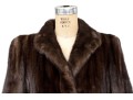 B. Altman Beautiful Vintage Collared Long Brown Mink Fur Coat, With Pockets