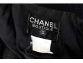 Chanel Boutique Vintage Black Wool And Silk Boucle Jacket And Skirt Suit, Size 44