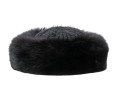 Saks Fifth Avenue Black Knit And Fur Trimmed Hat