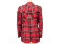 Escada By Margaretha Ley Fun Vintage Red Plaid Button Front Blazer, Size 40
