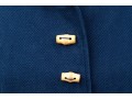 Alease Fisher Blue Cotton Bamboo Button Jacket And Dress Suit, Size 6