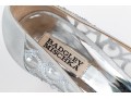 Badgley Mischka Stunning Silver Mesh Rhinestone Pumps, Size 10