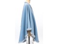 Au Fait Beautiful Blue Grey Wool And Cashmere Fur Lined Cape, OSFA