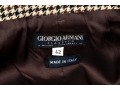 Giorgio Armani Classico Black, Brown And Tan Large Houndstooth Button Front Blazer, Size 42