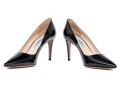 Prada Chic Black Saffiano Leather Stiletto Pumps, Size 41