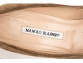 Manolo Blahnik Brownish Tan Suede Pumps, Size 41 1/2
