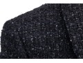 Giorgio Armani Striking Black Sequinned Enhanced Double Breasted Blazer, Size 44