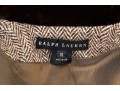 Ralph Lauren Black Label Classic Velvet Collared Herringbone Short Blazer, Size 10