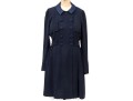Razooks Soir Noir By Angelica Rueggeberg Blue Double Breasted Coat Dress, Size 38