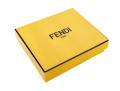 Fendi Black Stud And Hook Motif Credit Card Holder, With Box