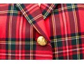Escada By Margaretha Ley Fun Vintage Red Plaid Button Front Blazer, Size 40