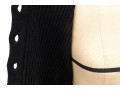 Giorgio Armani Le Collezioni Vintage Black Ribbed Button Front Sweater, Size 10