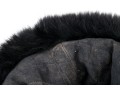 Saks Fifth Avenue Black Knit And Fur Trimmed Hat