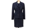 Escada Elements Vintage Navy Blue Lace Paneled Jacket And Dress Suit, Size 40