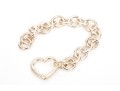 Tiffany & Co. Sterling Silver Chunky Link Bracelet With Heart Form Clasp