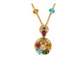 Bulgari 18k Yellow Gold Stunning Astrale Cherchi Colored Stone And Diamond Necklace
