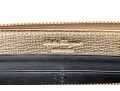 Ferragamo Striking Gold Metallic Leather Zip Wallet