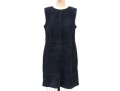 Hobbs, London Blue Suede Sleeveless Sheath Dress, Slze 10
