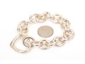 Tiffany & Co. Sterling Silver Chunky Link Bracelet With Heart Form Clasp