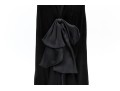Spectacular Vintage Handmade Floor Length Black Satin Skirt, With A Bow Adorned Back