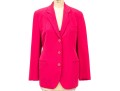 Giorgio Armani Vintage Black Label Dark Pink Wool And Silk Button Front Blazer