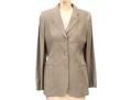 Giorgio Armani Vintage Black Label Tan Linen Button Front Blazer