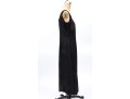 John Galliano Long Black Linen And Silk Tank Dress, Size 12