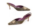 Beatrice Von Tresckow Designs Stunning Beaded Velvet Slingbacks, Size 42