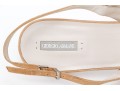 Giorgio Armani Lovely Pierced Tan Suede And Rhinestone Slingbacks, Size 40 1/2