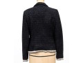 Giorgio Armani Striking Black Sequinned Enhanced Double Breasted Blazer, Size 44