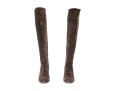 Bruno Ricci Fabulous Thigh High Brown Suede Chunky Heel Boots, Size 41