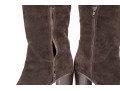 Bruno Ricci Fabulous Thigh High Brown Suede Chunky Heel Boots, Size 41