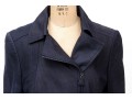 Akris Magnificent Navy Blue Fine Suede Moto Style Jacket, Size 10
