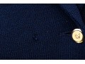 St. John Collection Navy Blue Button Front Long Knit Blazer, Size 4