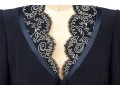 Escada Couture Fabulous Black And White Vintage Lace Paneled Blazer, Size 36