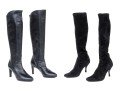 Collection Of Two Pairs Of Black Stuart Weitzman Boots, Leather And Suede, Size 10