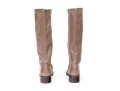 Delmain Beautiful Taupe Vero Cucio Leather Knee Length Boots, Size 10